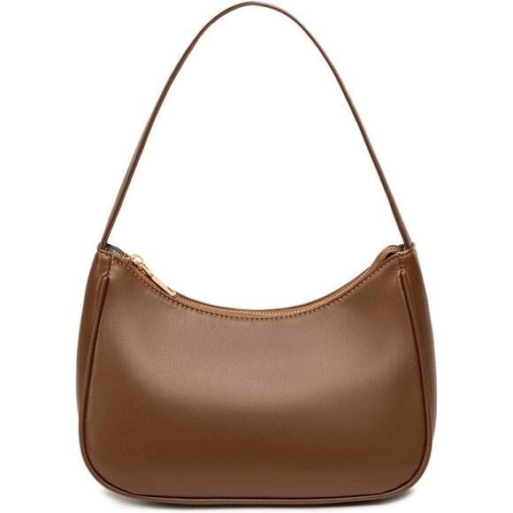 Handbags - Women’s Chocolate Cute Hobo Tote Handbag Mini Clutch Purse with Zipper Closure